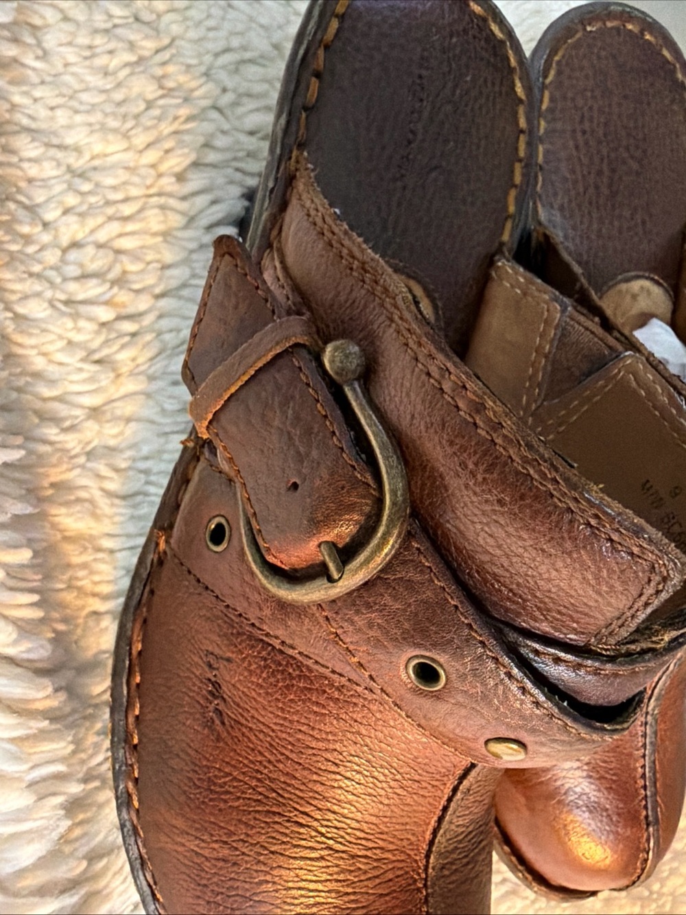 BOC comfort shoes Brown Leather Clog Shoes size 9 - Picture 8 of 13